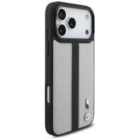 BMW M Perforated Stripe Logo MagSafe Case for iPhone 17 Pro Max - Gray