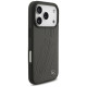 Mercedes Leather Large Laurel Leave MagSafe Case for iPhone 17 Pro - Black and Gray