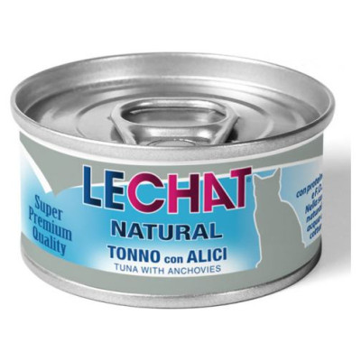 Lechat Natural Tuna with Whitebait 80 g - konservi kaķiem