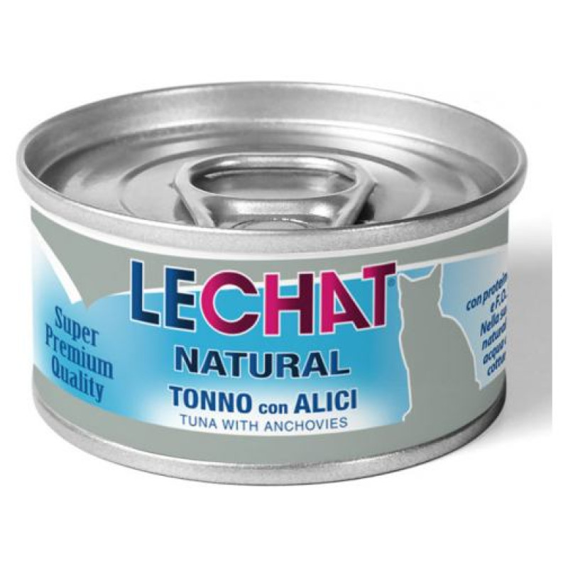 Lechat Natural Tuna with Whitebait 80 g - konservi kaķiem