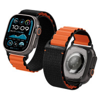 Spigen WBF1 Strap for Apple Watch 44 / 45 / 46 / 49 mm - Black and Orange