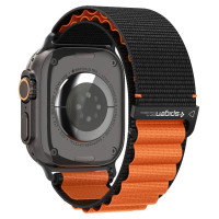Spigen WBF1 Strap for Apple Watch 44 / 45 / 46 / 49 mm - Black and Orange