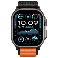 Spigen WBF1 Strap for Apple Watch 44 / 45 / 46 / 49 mm - Black and Orange