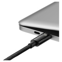 Baseus Cable USB C - USB C 480Mb/s 240W 3m Baseus Tungsten Gold CAWJ040101 - black