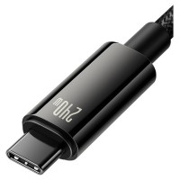 Baseus Cable USB C - USB C 480Mb/s 240W 3m Baseus Tungsten Gold CAWJ040101 - black