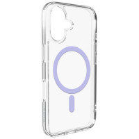 Puro Lite Mag TPU+PC Case Compatible with MagSafe for iPhone 17 - Transparent with Pink Ring