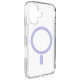 Puro Lite Mag TPU+PC Case Compatible with MagSafe for iPhone 17 - Transparent with Pink Ring