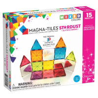 Magna-Tiles Magnētiskais konstruktors "Zvaigžņu putekļi", 15 gab.