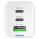 Wozinsky GaN 65W Charger with 2xUSB-C USB Ports with 65W CC Cable - White