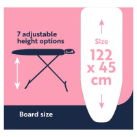 Beldray LA031251PALM1FEU7 Supreme Comfort Ironing Board - Palm Print 122X 45 CM