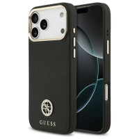 Guess Grained Strass Logo MagSafe case for iPhone 17 Pro Max - black