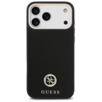 Guess Grained Strass Logo MagSafe case for iPhone 17 Pro Max - black