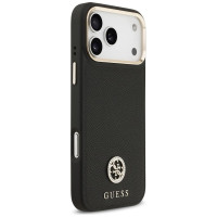 Guess Grained Strass Logo MagSafe case for iPhone 17 Pro Max - black