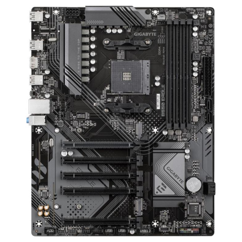 Gigabyte Mainboard|GIGABYTE|AMD B550|SAM4|ATX|Memory DDR4|Memory slots 4|4xPCI-Express 3.0 1x|1xPCI-Express 4.0 16x|2xM.2|1xHDMI|4xUSB 2.0|1xUSB 3.2 type B|2xUSB 3.2|1xUSB-C|1xRJ45|3xAudio port|B550EAGLE1.0