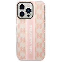 Karl Lagerfeld KLHCP14LHKLSPCP iPhone 14 Pro 6.1 "hardcase pink / pink Mono Vertical Stripe