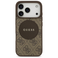 Guess 4G Circle Classic Logo MagSafe case for iPhone 17 Pro - brown