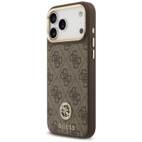 Guess 4G Strass Logo MagSafe Case for iPhone 17 Pro Max - Brown