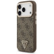 Guess 4G Triangle Logo MagSafe Case for iPhone 17 Pro - Brown and Gold