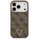 Guess 4G Triangle Logo MagSafe Case for iPhone 17 Pro - Brown and Gold