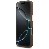 Guess 4G Triangle Logo MagSafe Case for iPhone 17 Pro - Brown and Gold