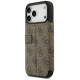 Guess Book 4G Metal Logo Case for iPhone 17 Pro Max - Brown