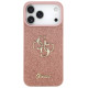 Guess Fixed Glitter Big 4G Case for iPhone 17 Pro Max - Pink