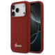 Guess Silicone Script Metal Logo MagSafe Case for iPhone 17 Pro - Red