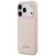 Guess Silicone Script Metal Logo MagSafe Case for iPhone 17 Pro - Pink