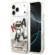 Karl Lagerfeld Liquid Glitter Choupette Logo MagSafe Case for iPhone 17 Pro Max - Clear