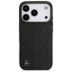 Mercedes Leather Laurel Leaves MagSafe Case for iPhone 17 Pro - Black