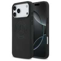 Mercedes Leather Vintage Logo MagSafe Case for iPhone 17 Pro Max - Black