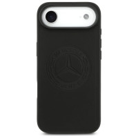 Mercedes Leather Vintage Logo MagSafe Case for iPhone Air - Black