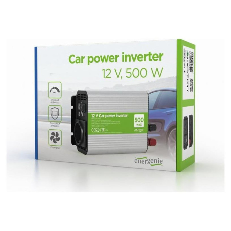 Gembird POWER INVERTER CAR 12V 500W/EG-PWC500-01 GEMBIRD