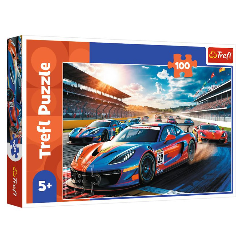 Trefl Puzle Ātrs sacīk&scaron;u braucējs, 100 gab.