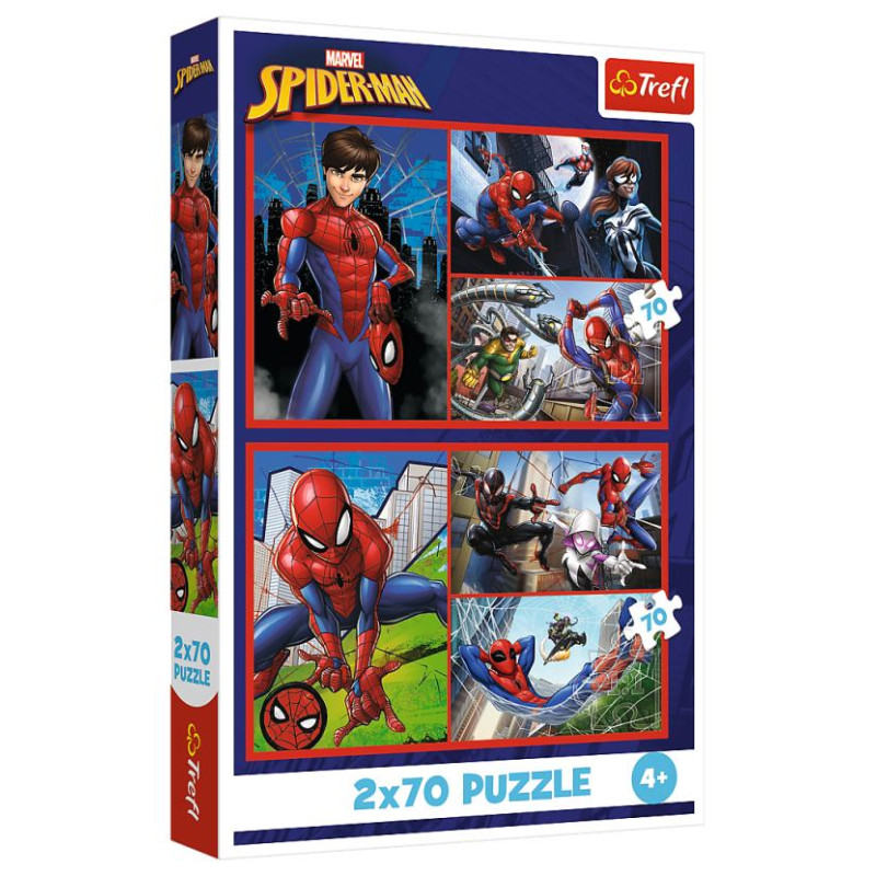 Trefl SPIDER-MAN Pužļu komplekts Zirnekļa stāsti, 2x70 gab.