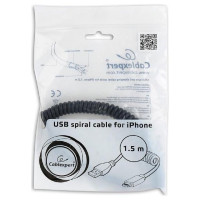 Gembird CABLE LIGHTNING TO USB2 1.5M/SPIRAL CC-LMAM-1.5M GEMBIRD