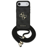 Guess 4G Big Logo Cord Stap Crossbody Case for iPhone Air - Black