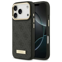 Guess 4G Logo Plate MagSafe Case for iPhone 17 Pro - Black