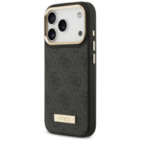 Guess 4G Logo Plate MagSafe Case for iPhone 17 Pro - Black