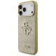 Guess Fixed Glitter Big 4G Metal Frame case for iPhone 17 Pro Max - gold
