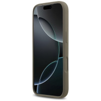 Guess Silicone Big 4G Script Case for iPhone 17 Pro - Brown