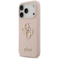 Guess Silicone Big 4G Script Case for iPhone 17 Pro - Pink