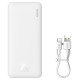 Baseus Airpow 20W 10000mAh Power Bank with Baseus Simple Series USB-A - USB-C 30 cm Cable - White