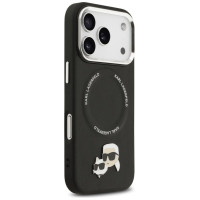 Karl Lagerfeld Karl & Choupette Pins MagSafe Case for iPhone 17 Pro Max - Black