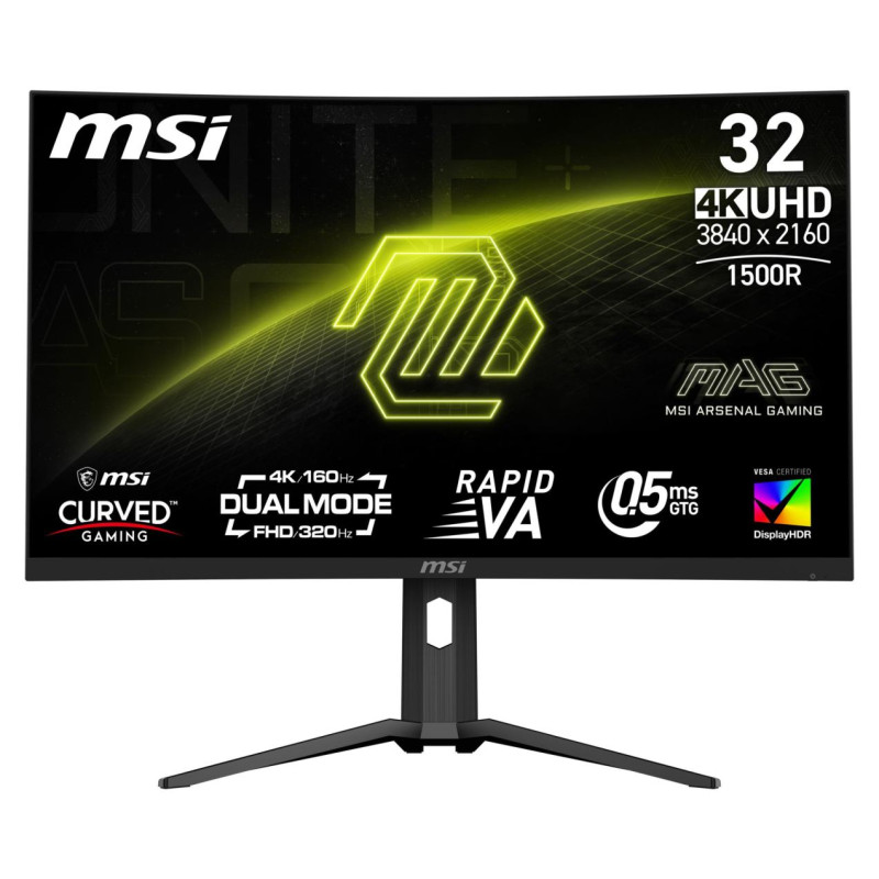 MSI LCD Monitor|MSI|MAG 321CUPDF|31.5"|Gaming/Curved/4K|Panel VA|3840x2160|16:9|160 Hz|0.5 ms|MAG321CUPDF