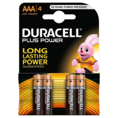 Duracell Baterijas Duracell AAA Alkaline 4-pack
