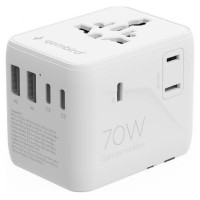 Gembird POWER ADAPTER TRAVEL 70W/WHITE TPA-2A3C70-01-W GEMBIRD