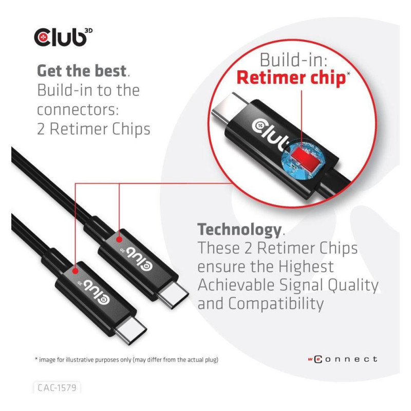 Club3D CABLE USB-C 3M/M/M CAC-1579 CLUB3D