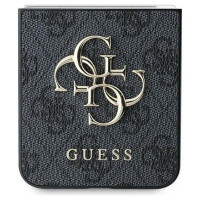 Guess Leather 4G Metal Logo Case for Samsung Galaxy Z Flip 6 - Black