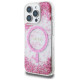 Guess HC Resin Bottom Glitter MagSafe iPhone 16 Pro Case - Pink